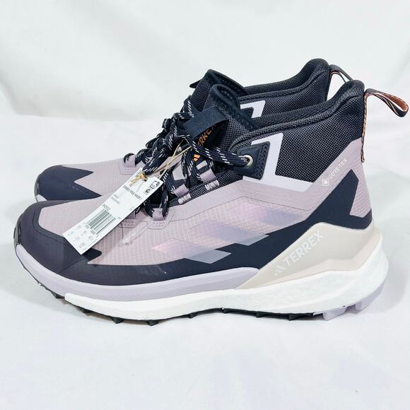 Adidas TERREX Free Hiker 2 Shoe Women 10 Hiking Shoe Mid Fig Silver Black New - Picture 2 of 8